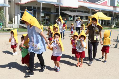 大野原こども園避難訓練