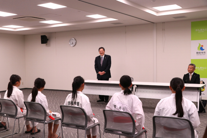 市長から激励の言葉