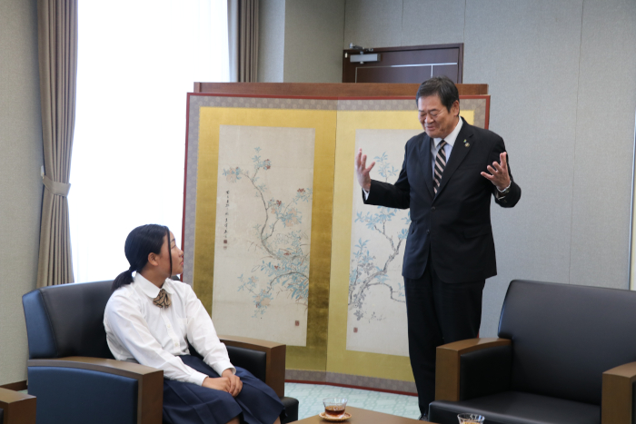 市長から激励の言葉