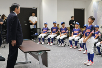 選手を代表して、キャプテンの好川隼人さんが挨拶