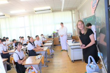 学校訪問の様子