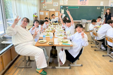 学校訪問の様子