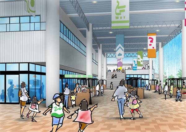 大屋根広場から