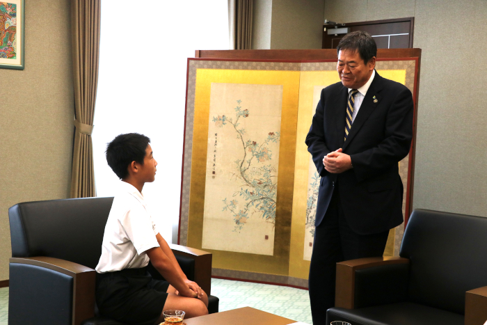 市長から激励の言葉