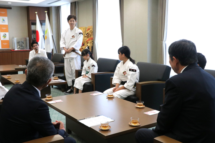 琴弾道院拳友会代表選手が決意表明