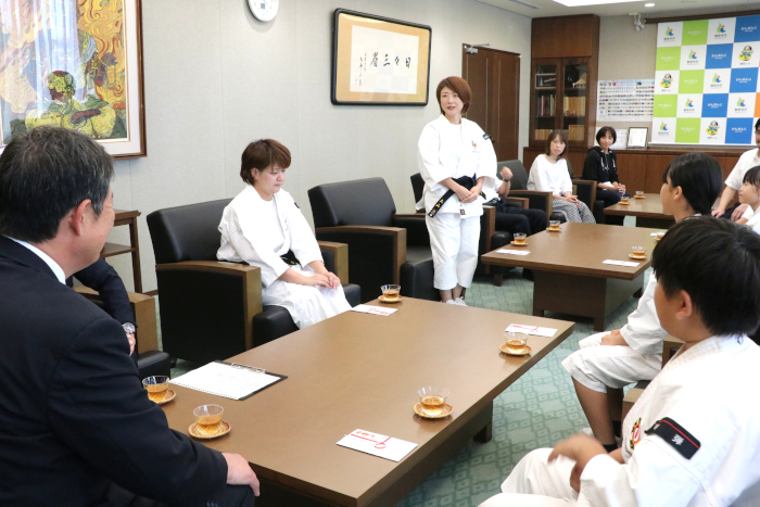 豊南スポーツ少年団代表選手が決意表明