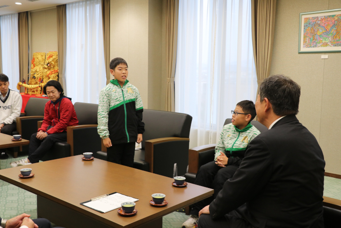 選手が決意表明