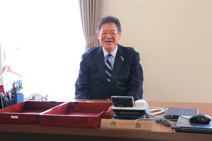 佐伯市長就任式のようす