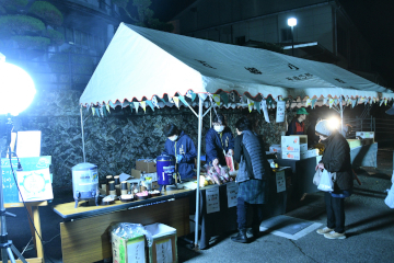 五郷棚田ライトアップのようす