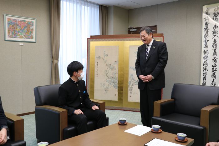 市長から激励の言葉