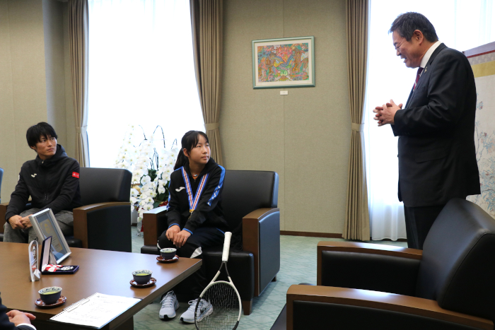 市長からお祝いの言葉