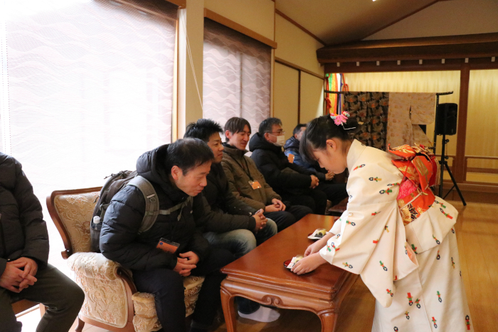 抹茶でおもてなし