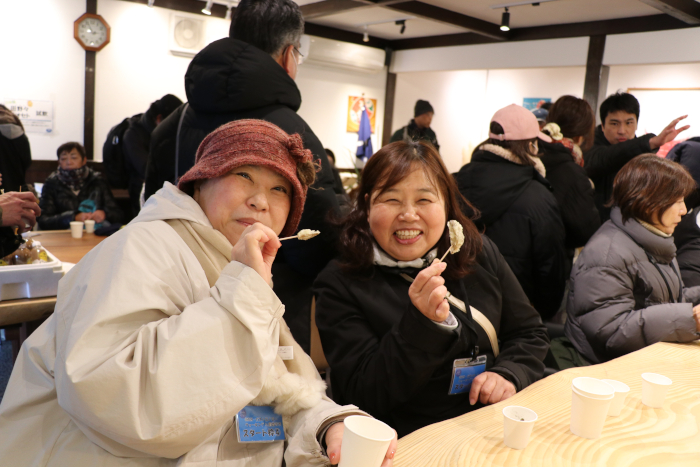 イブキホワイト天といかなご天を試食