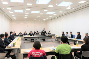 知事との意見交換会のようす