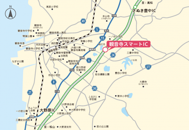 スマートインターチェンジ位置図