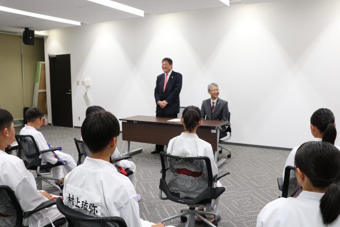 市長より激励の言葉