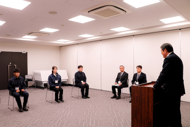 令和8年熊本地震に係る応援派遣職員への市長訓示式